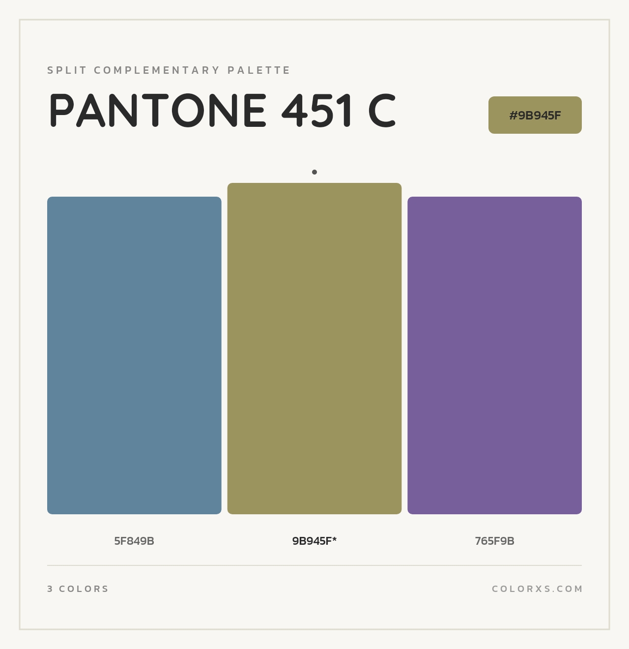 PANTONE 451 C - Split-Complementary Color Palette
