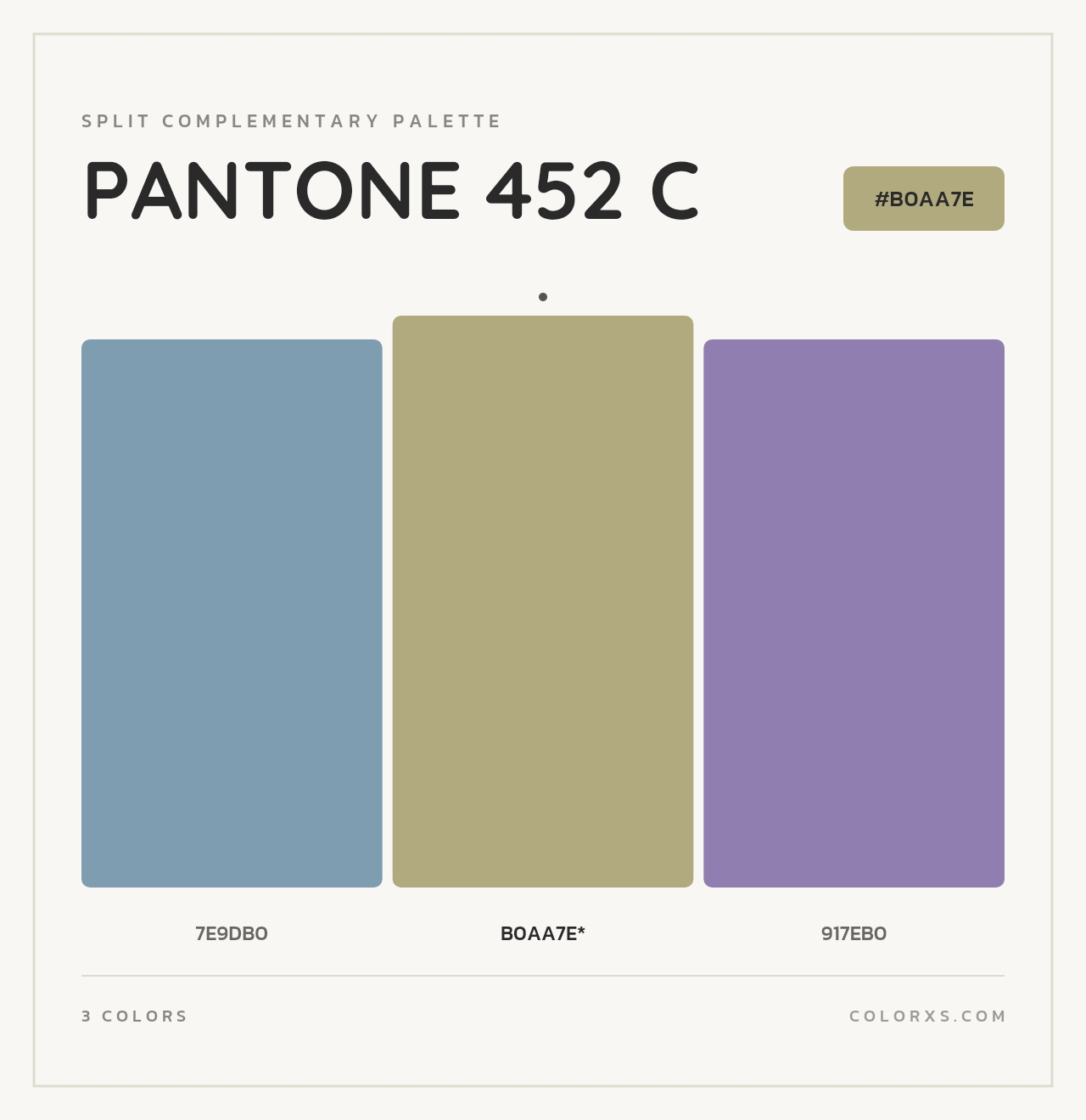 PANTONE 452 C - Split-Complementary Color Palette
