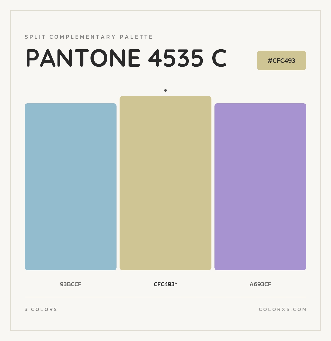 PANTONE 4535 C - Split-Complementary Color Palette