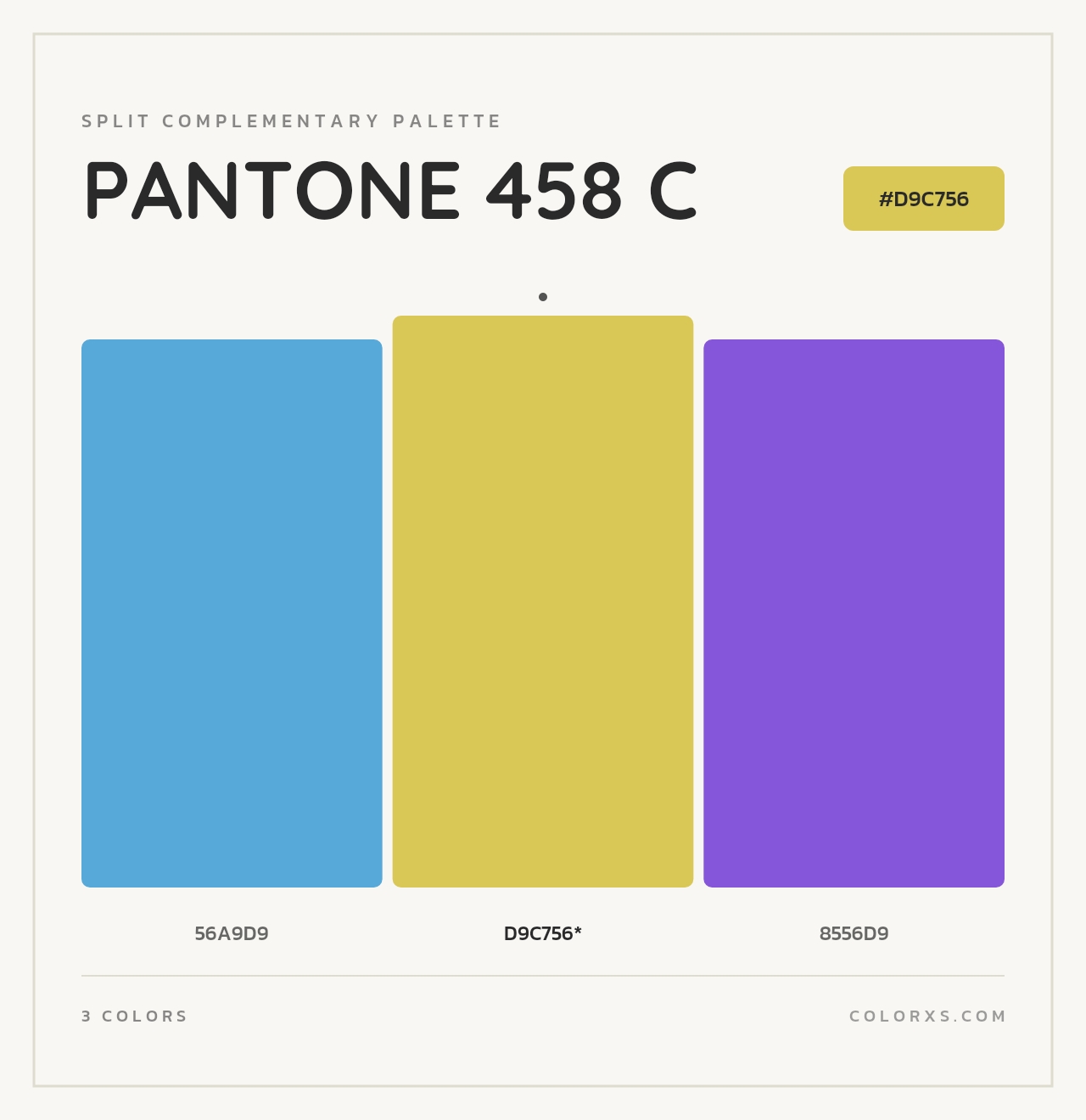 PANTONE 458 C - Split-Complementary Color Palette