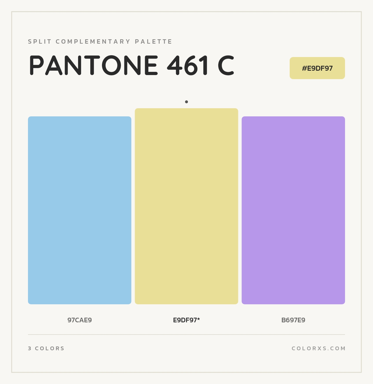 PANTONE 461 C - Split-Complementary Color Palette