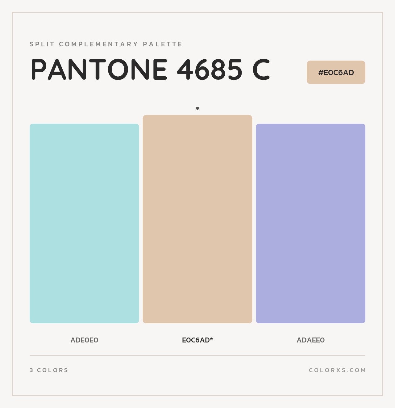 PANTONE 4685 C - Split-Complementary Color Palette