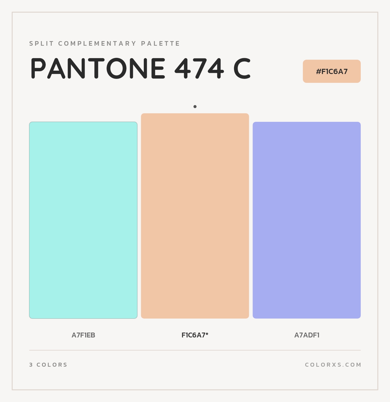 PANTONE 474 C - Split-Complementary Color Palette