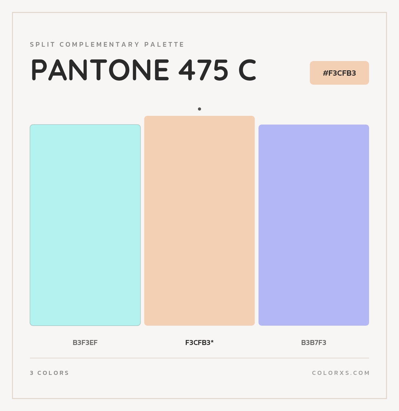 PANTONE 475 C - Split-Complementary Color Palette
