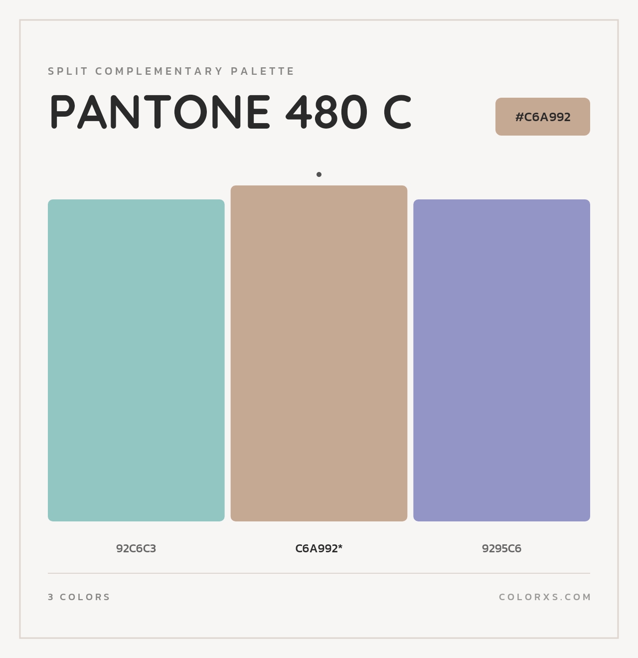 PANTONE 480 C - Split-Complementary Color Palette