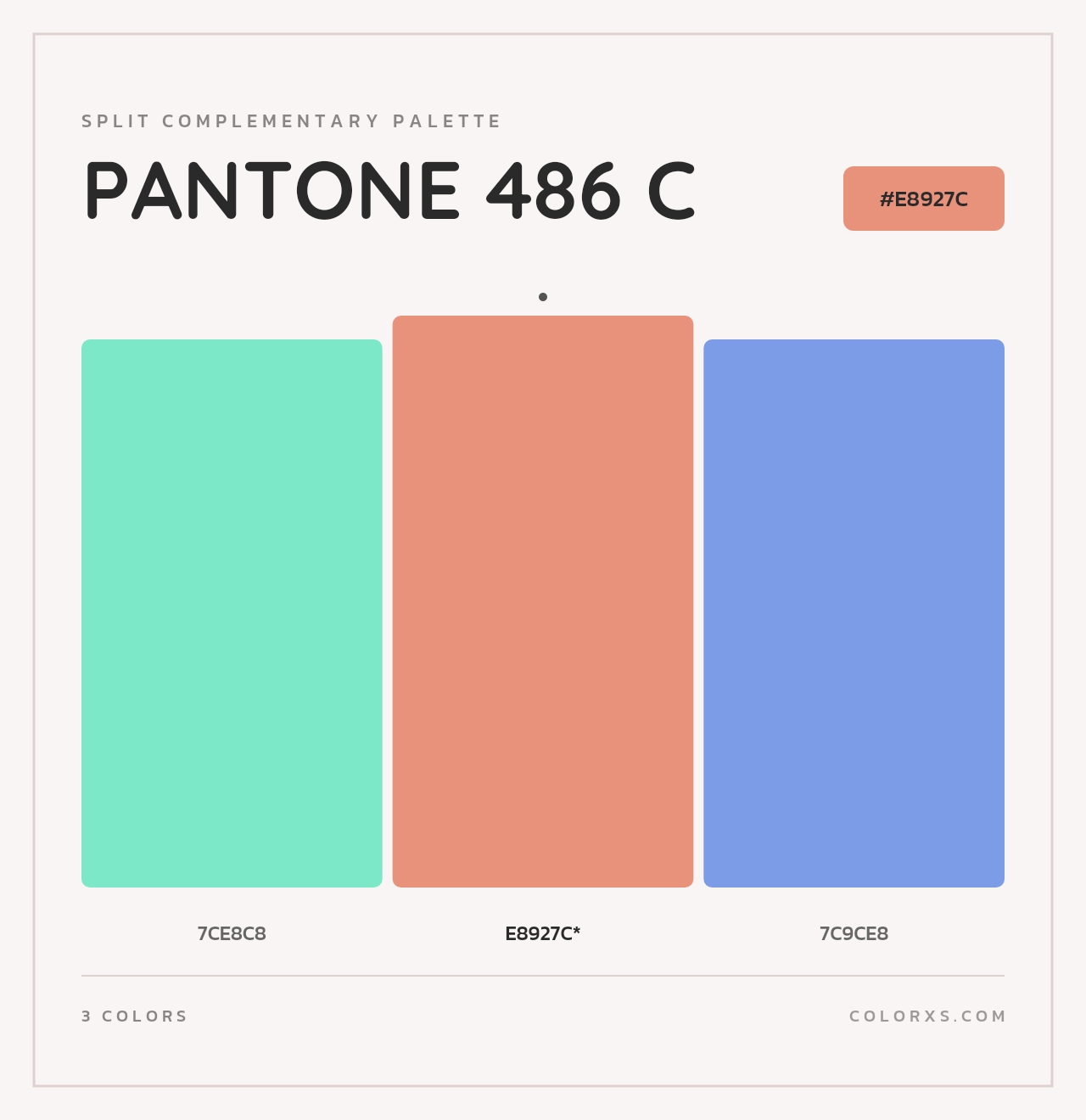 PANTONE 486 C - Split-Complementary Color Palette