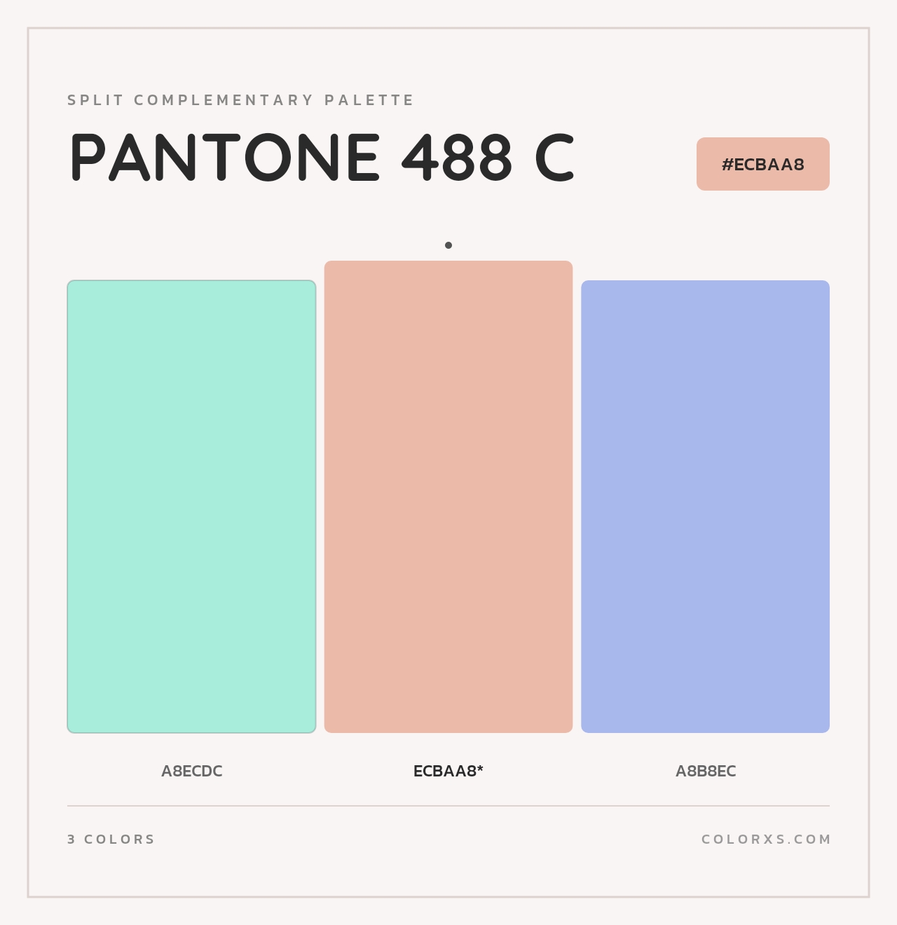PANTONE 488 C - Split-Complementary Color Palette