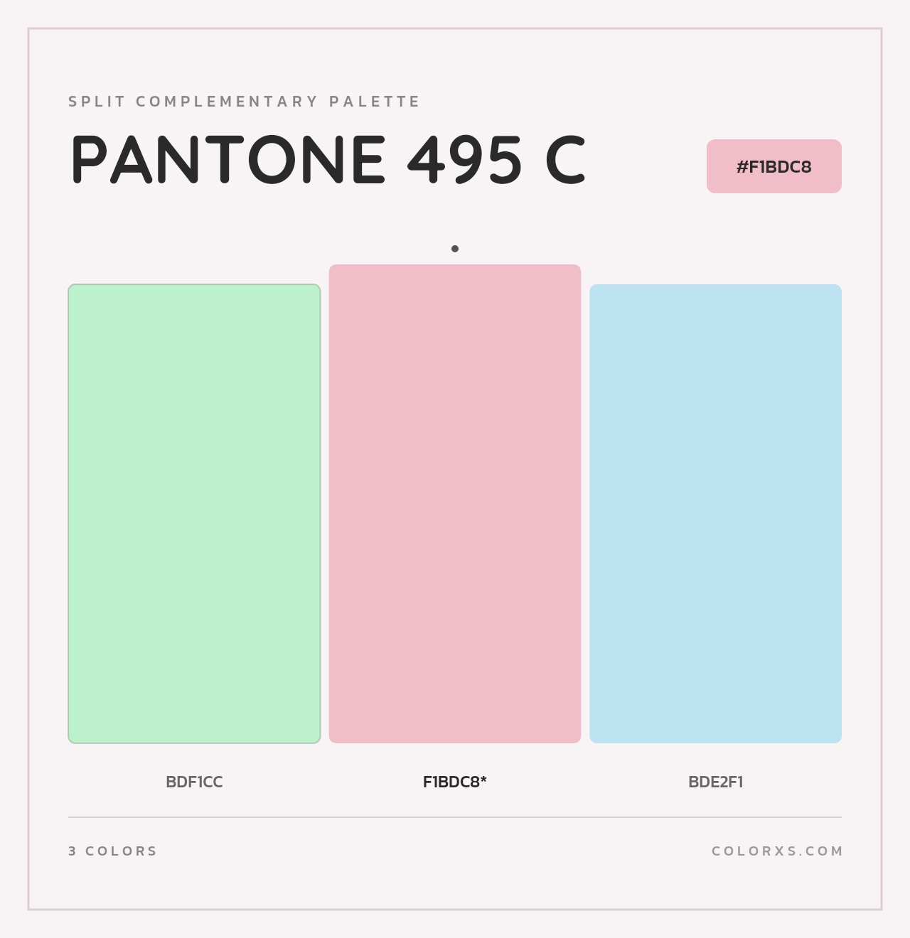 PANTONE 495 C - Split-Complementary Color Palette