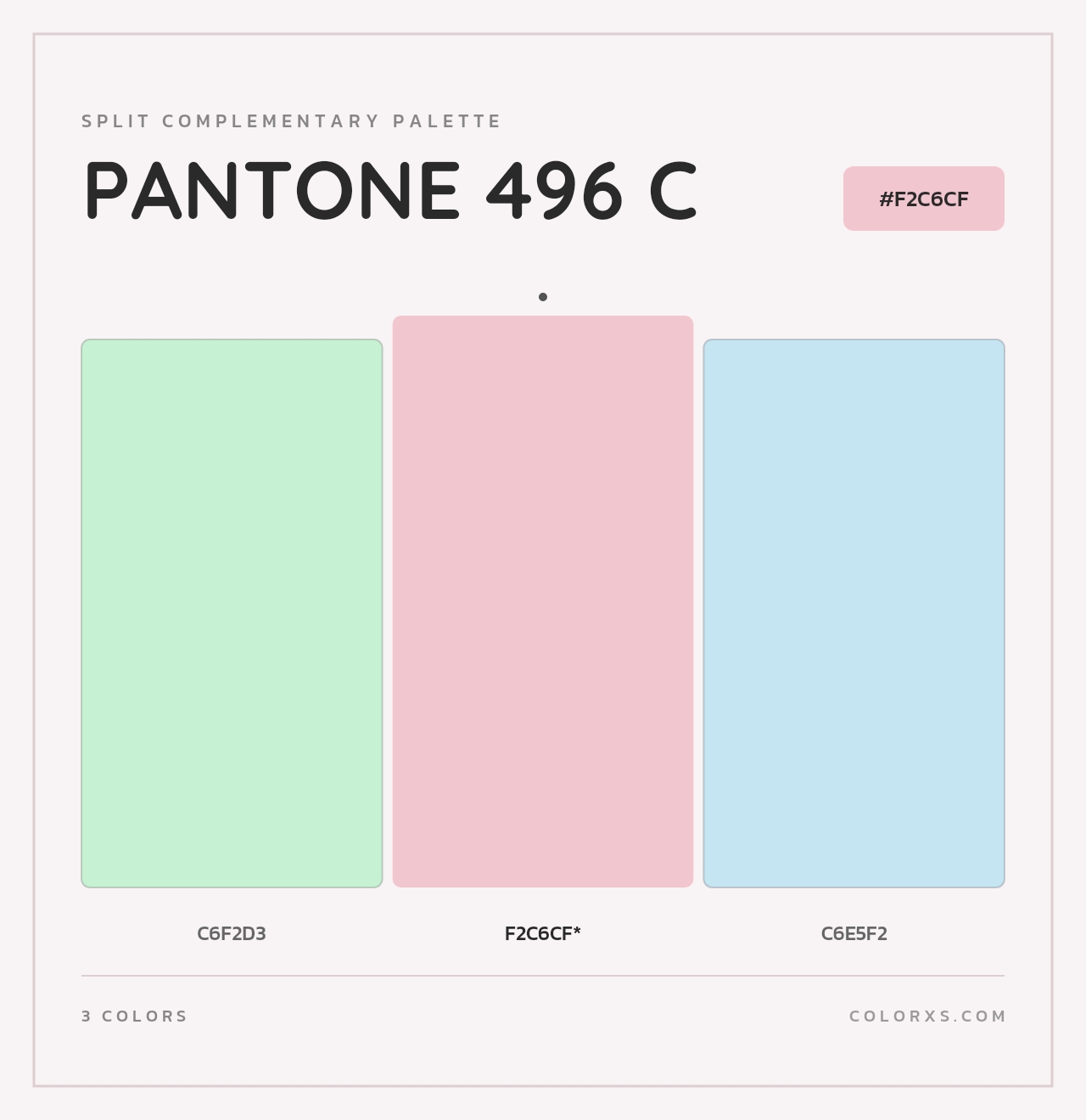 PANTONE 496 C - Split-Complementary Color Palette