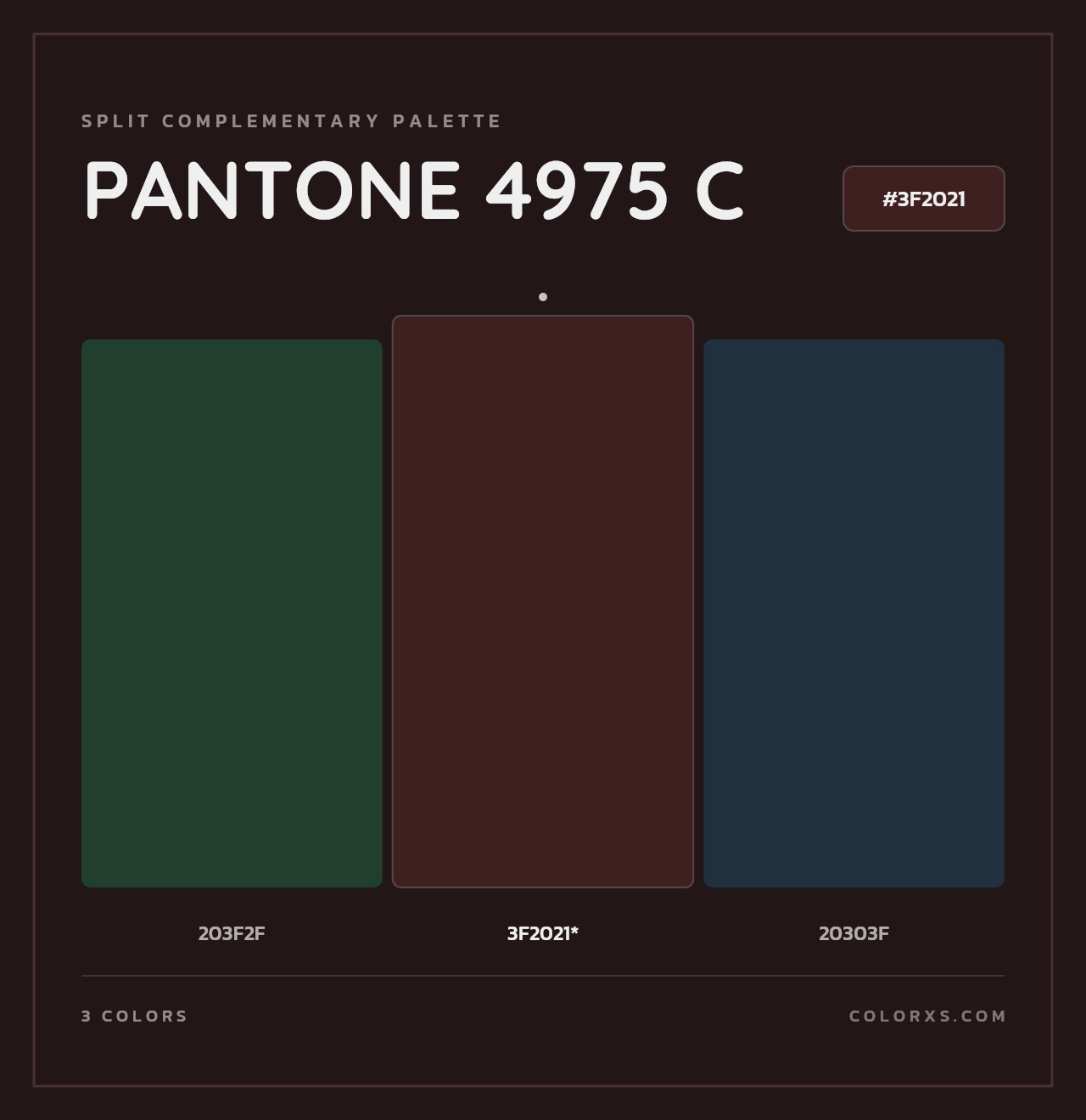 PANTONE 4975 C - Split-Complementary Color Palette