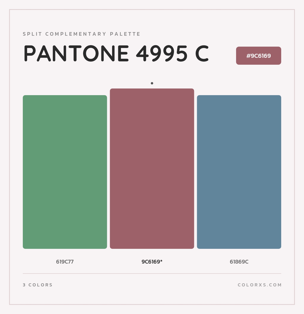 PANTONE 4995 C - Split-Complementary Color Palette