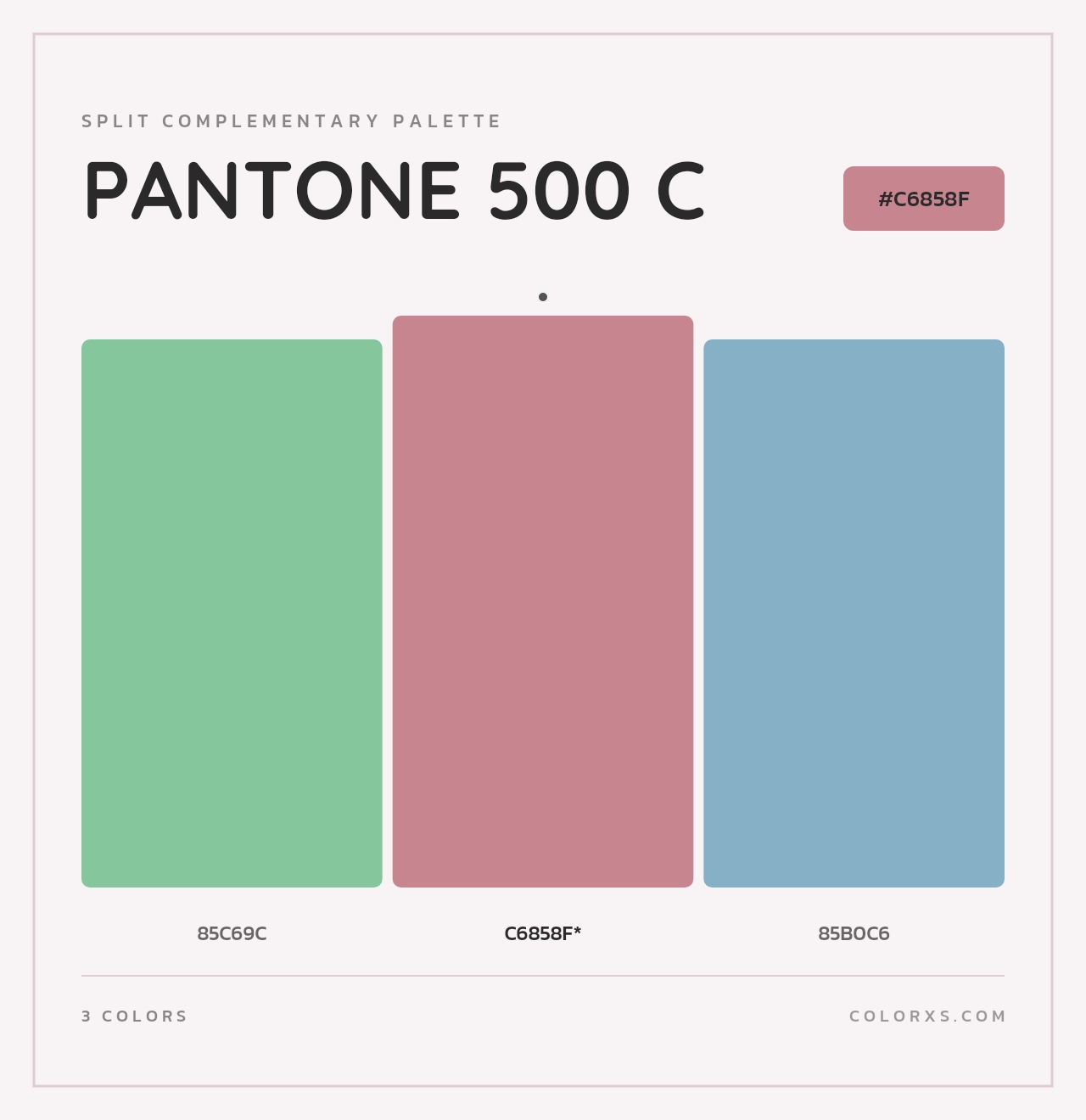 PANTONE 500 C - Split-Complementary Color Palette