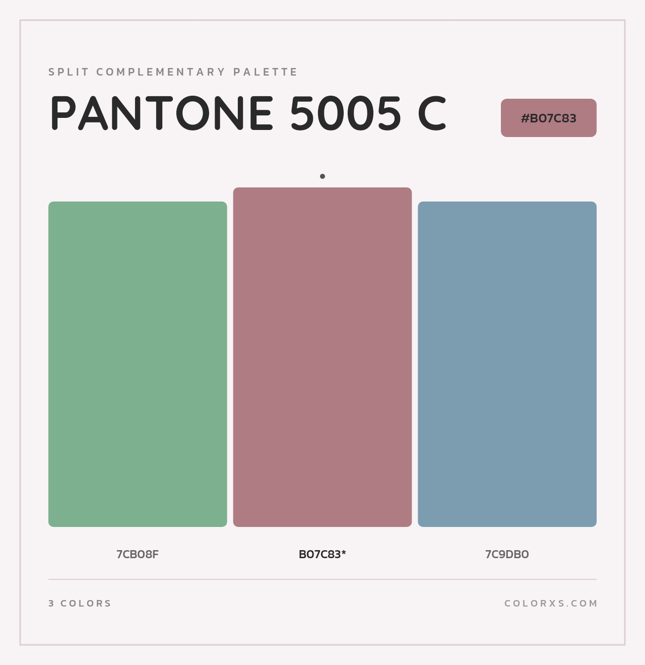 PANTONE 5005 C - Split-Complementary Color Palette