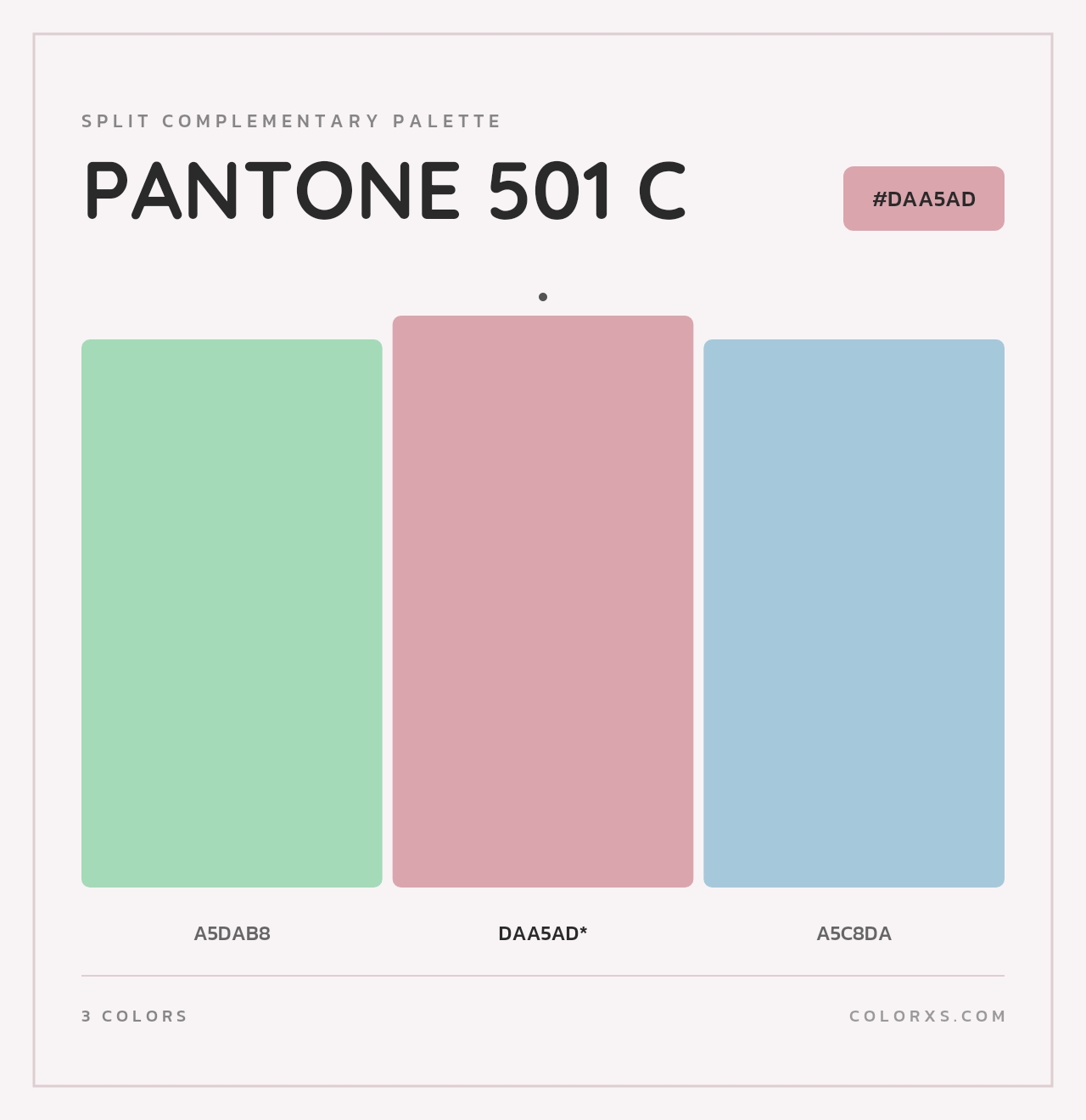 PANTONE 501 C - Split-Complementary Color Palette