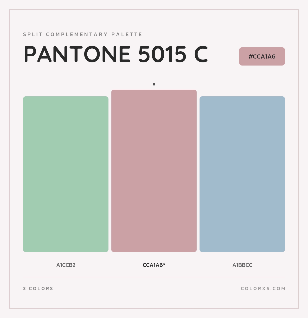 PANTONE 5015 C - Split-Complementary Color Palette