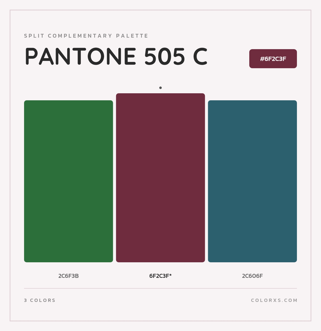PANTONE 505 C - Split-Complementary Color Palette