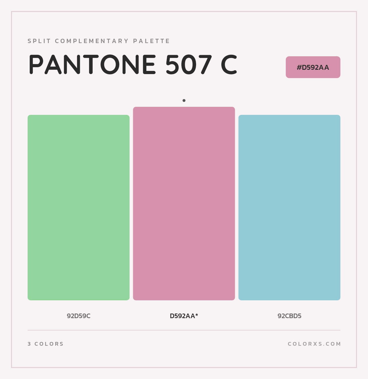 PANTONE 507 C - Split-Complementary Color Palette