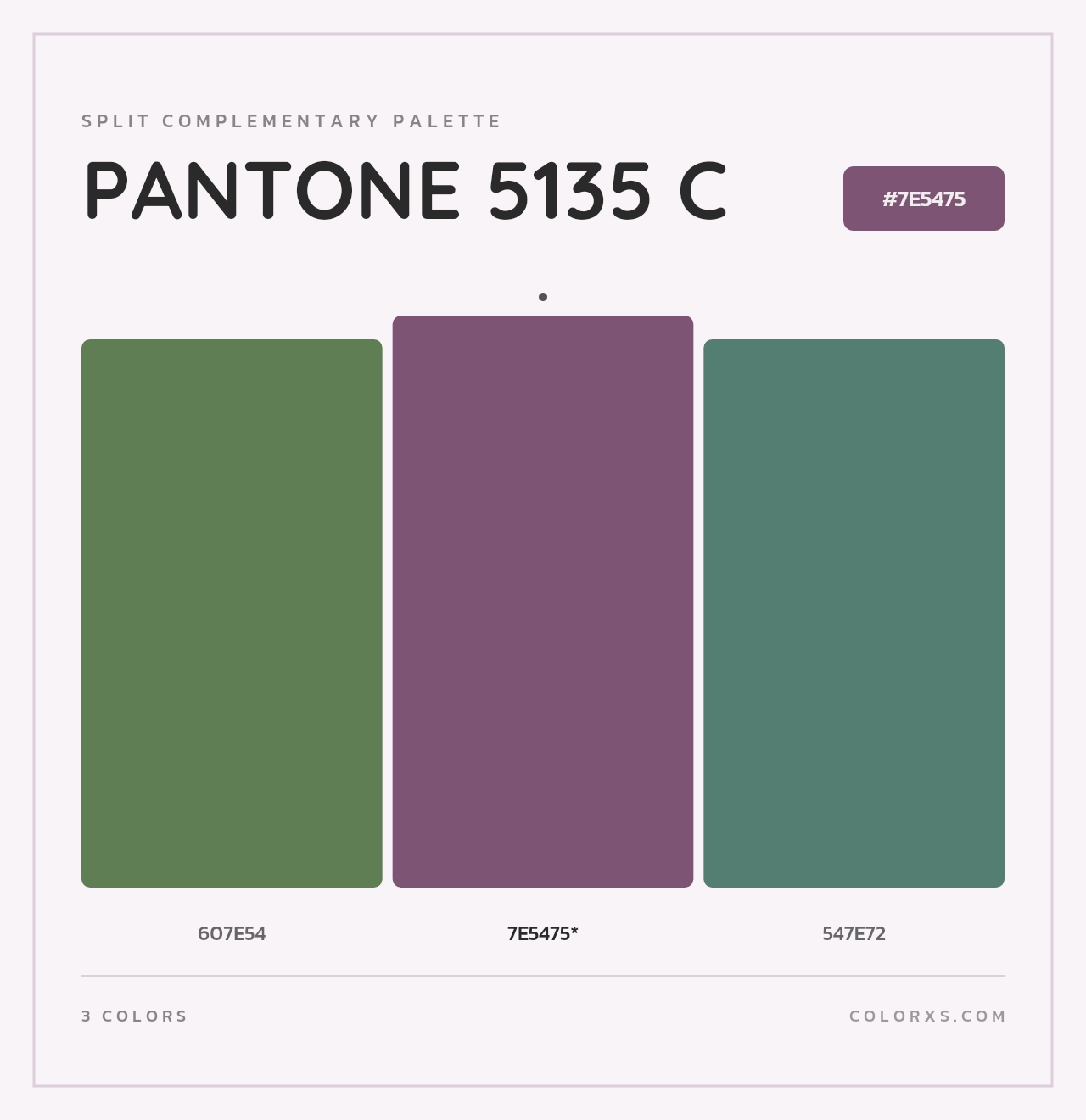 PANTONE 5135 C - Split-Complementary Color Palette