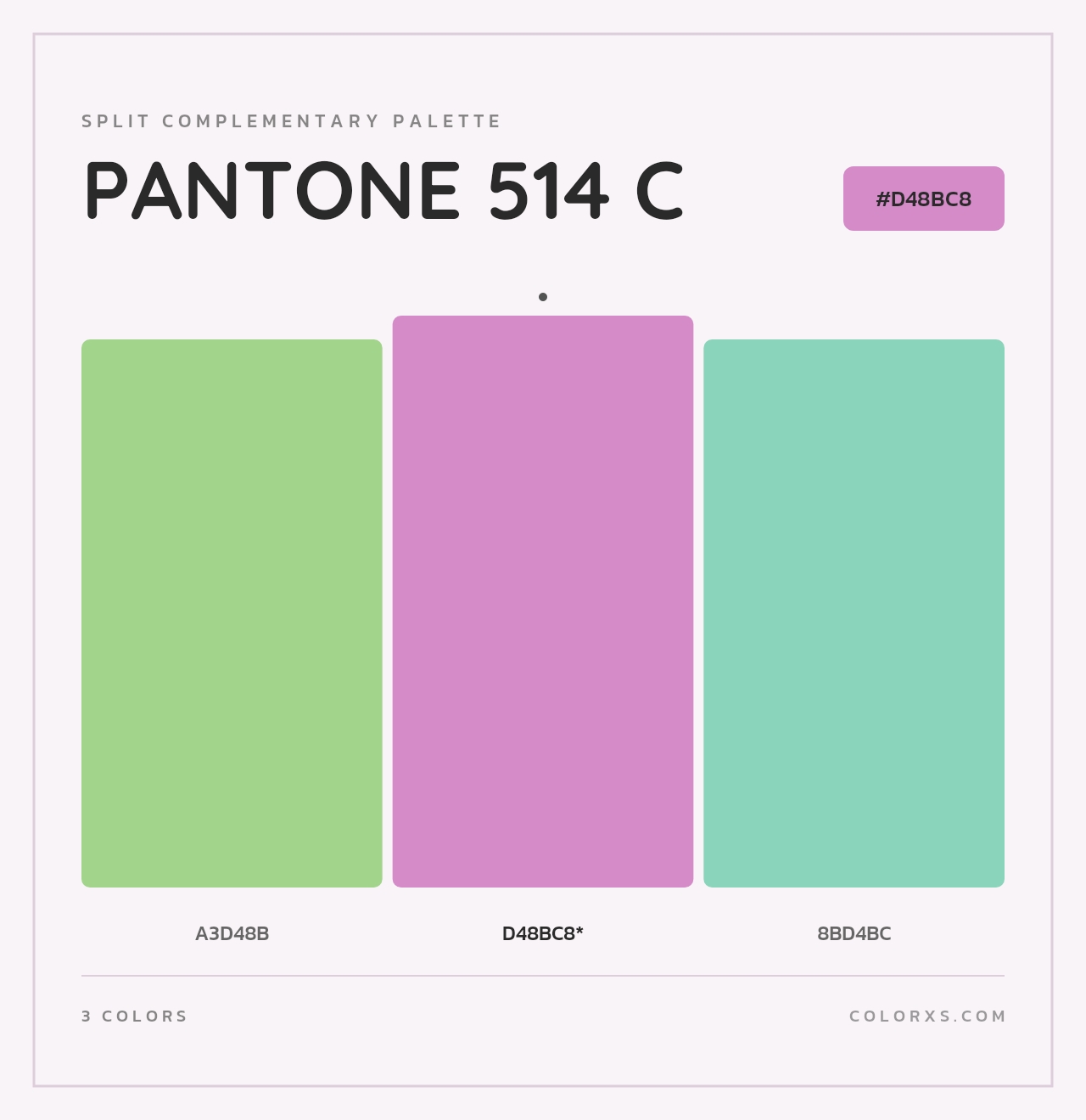PANTONE 514 C - Split-Complementary Color Palette