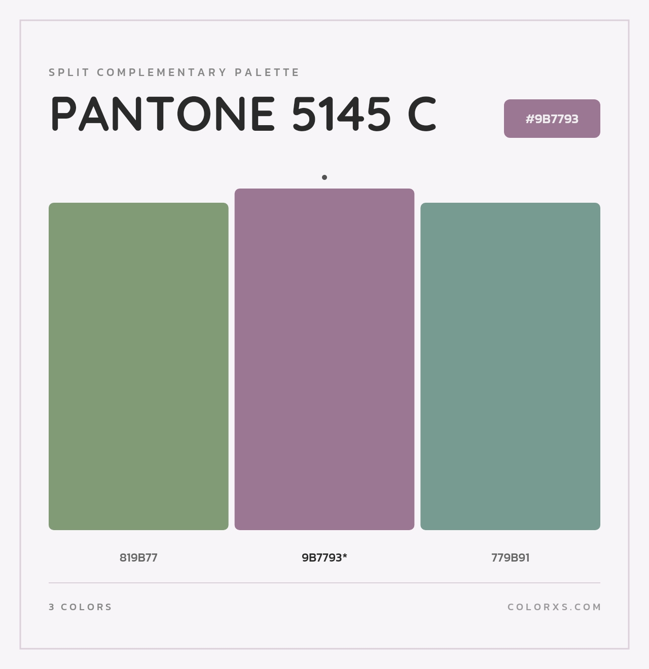 PANTONE 5145 C - Split-Complementary Color Palette