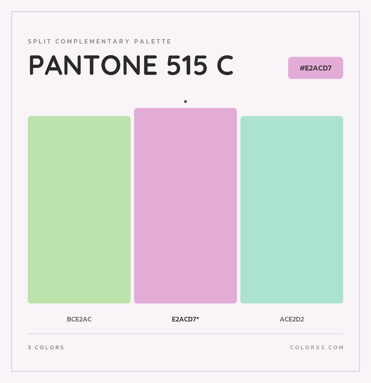 PANTONE 515 C - Split-Complementary Color Palette