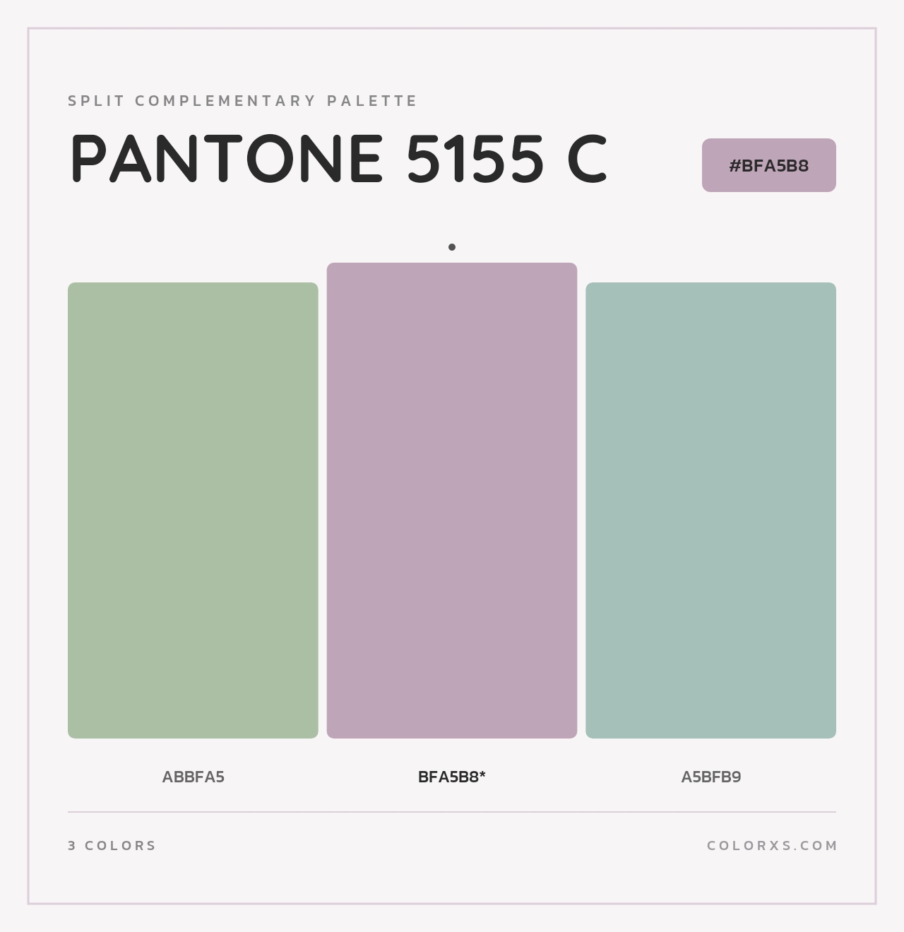 PANTONE 5155 C - Split-Complementary Color Palette