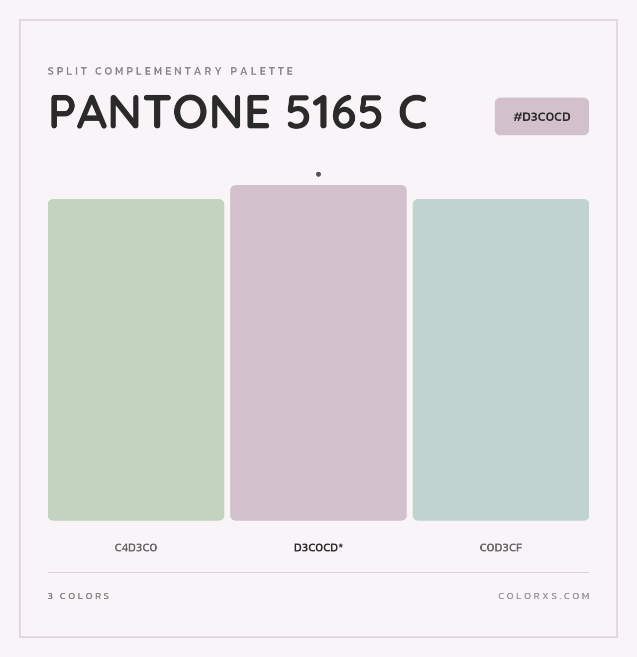PANTONE 5165 C - Split-Complementary Color Palette