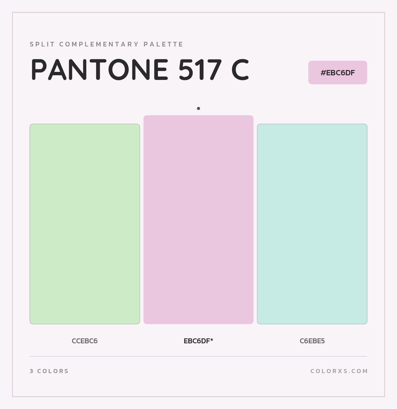 PANTONE 517 C - Split-Complementary Color Palette