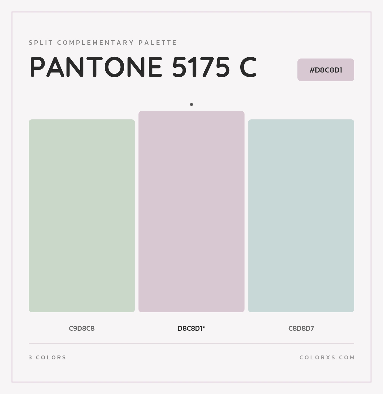 PANTONE 5175 C - Split-Complementary Color Palette