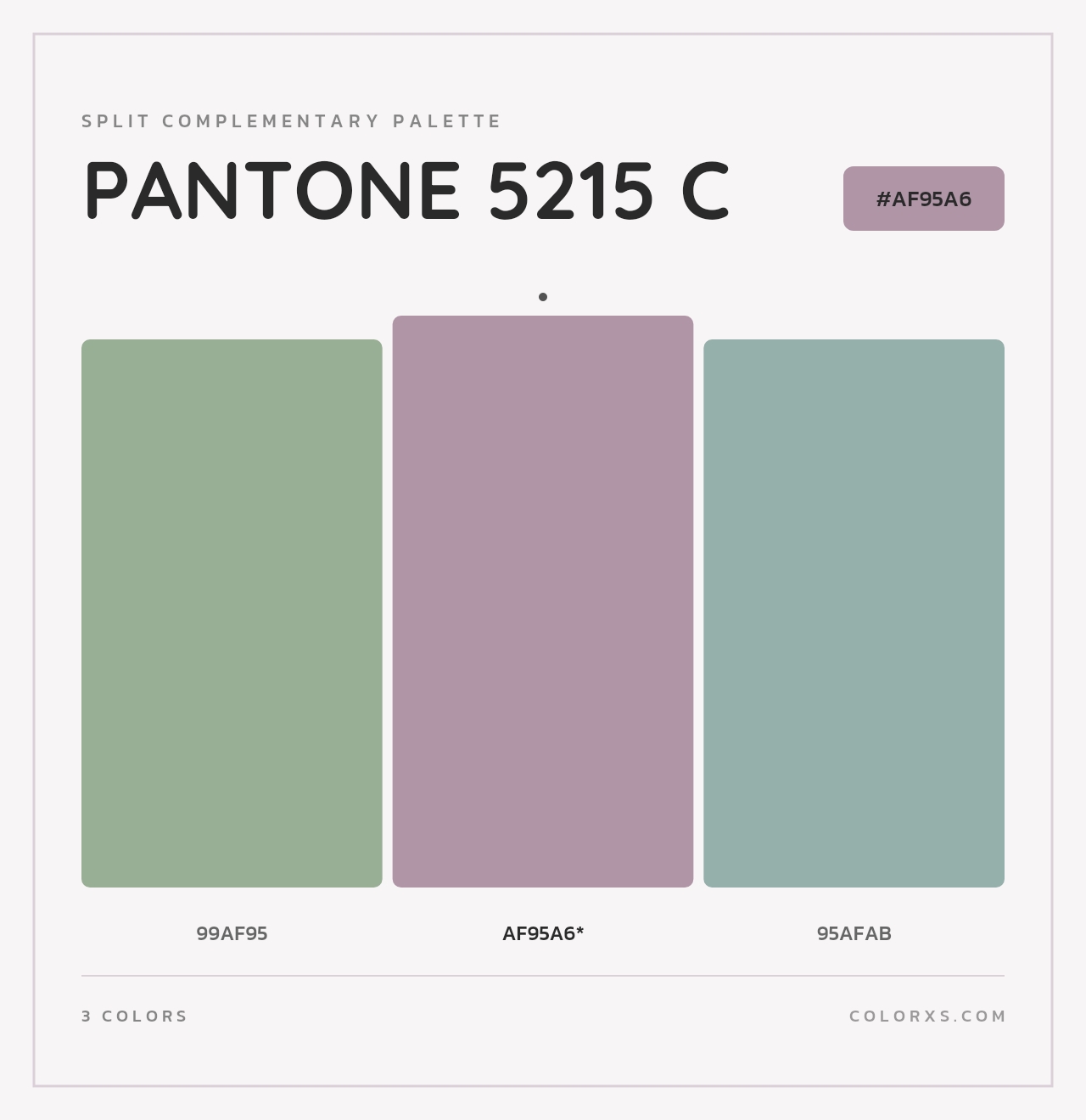 PANTONE 5215 C - Split-Complementary Color Palette