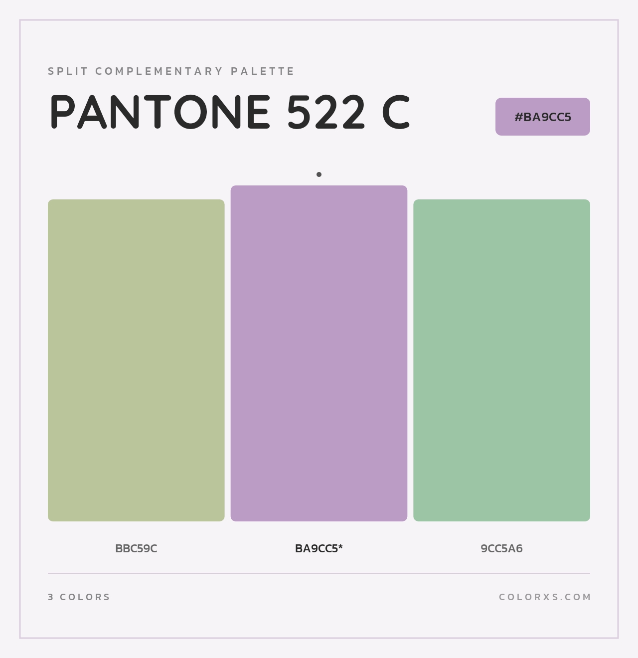 PANTONE 522 C - Split-Complementary Color Palette