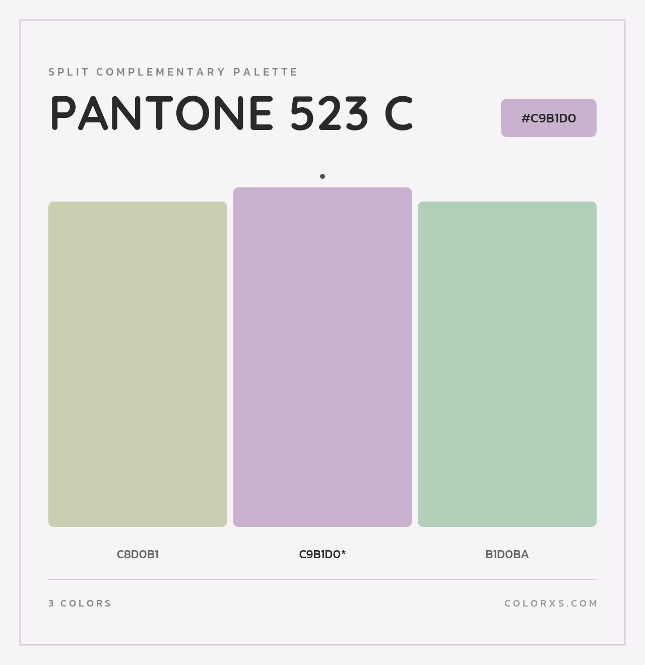 PANTONE 523 C - Split-Complementary Color Palette
