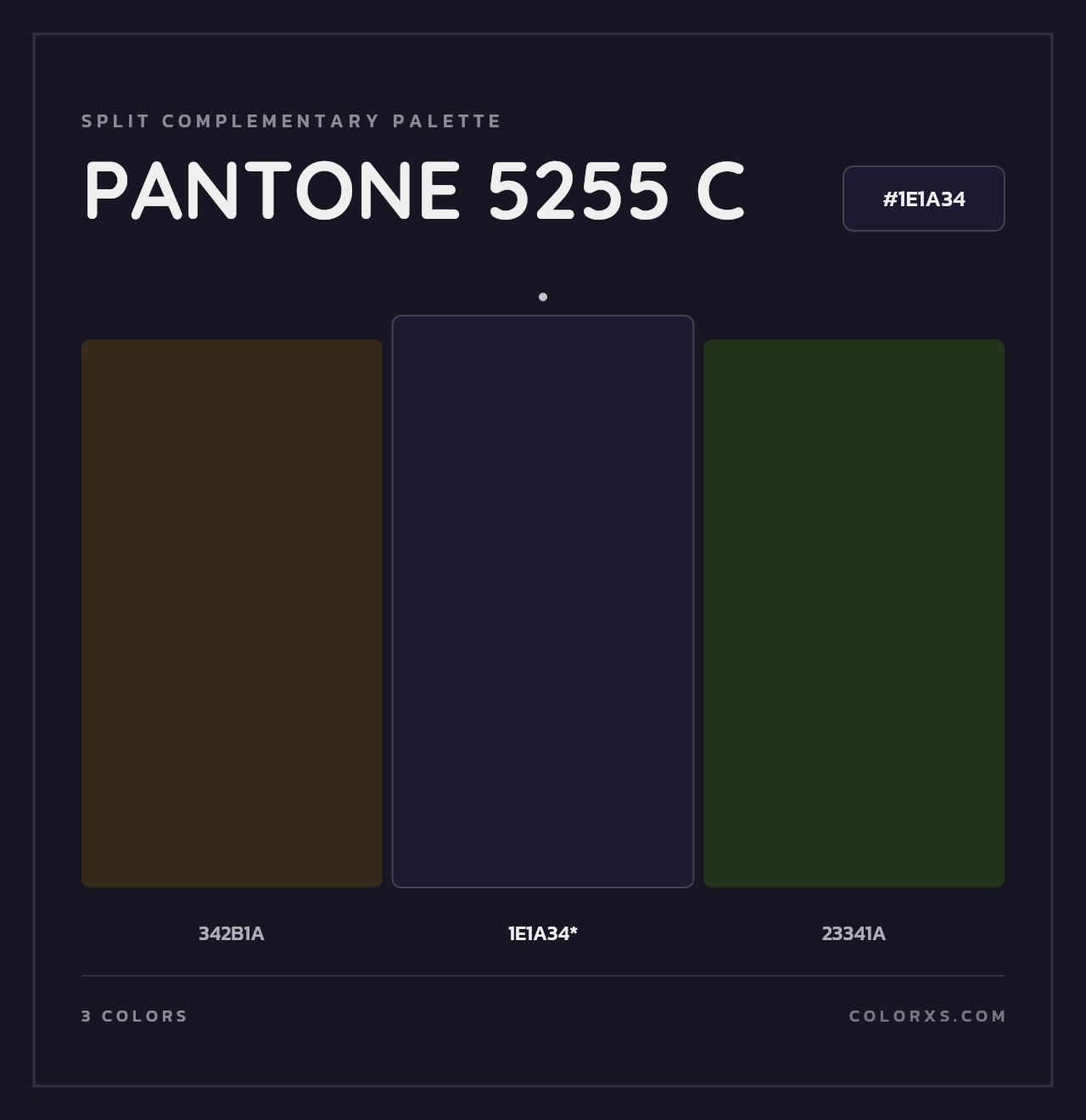 PANTONE 5255 C - Split-Complementary Color Palette