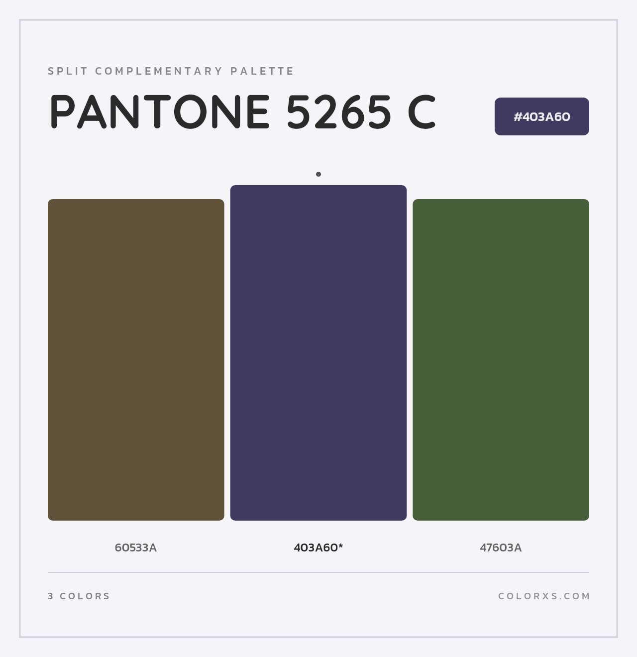 PANTONE 5265 C - Split-Complementary Color Palette