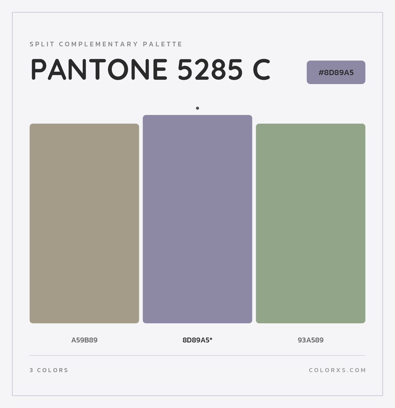 PANTONE 5285 C - Split-Complementary Color Palette