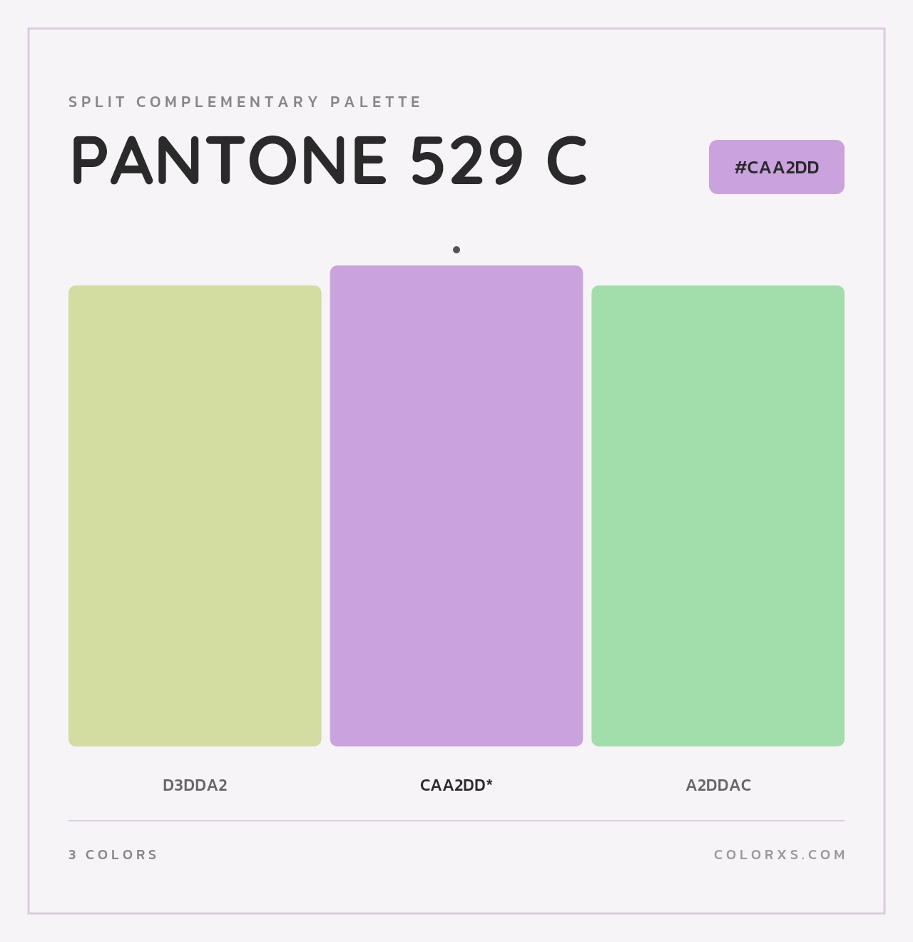 PANTONE 529 C - Split-Complementary Color Palette