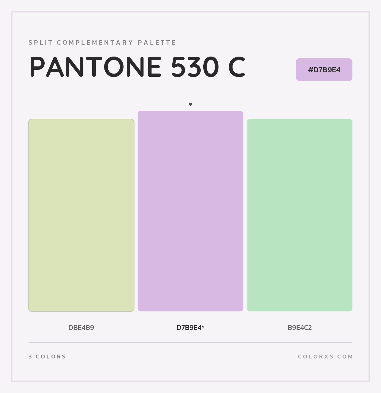 PANTONE 530 C - Split-Complementary Color Palette