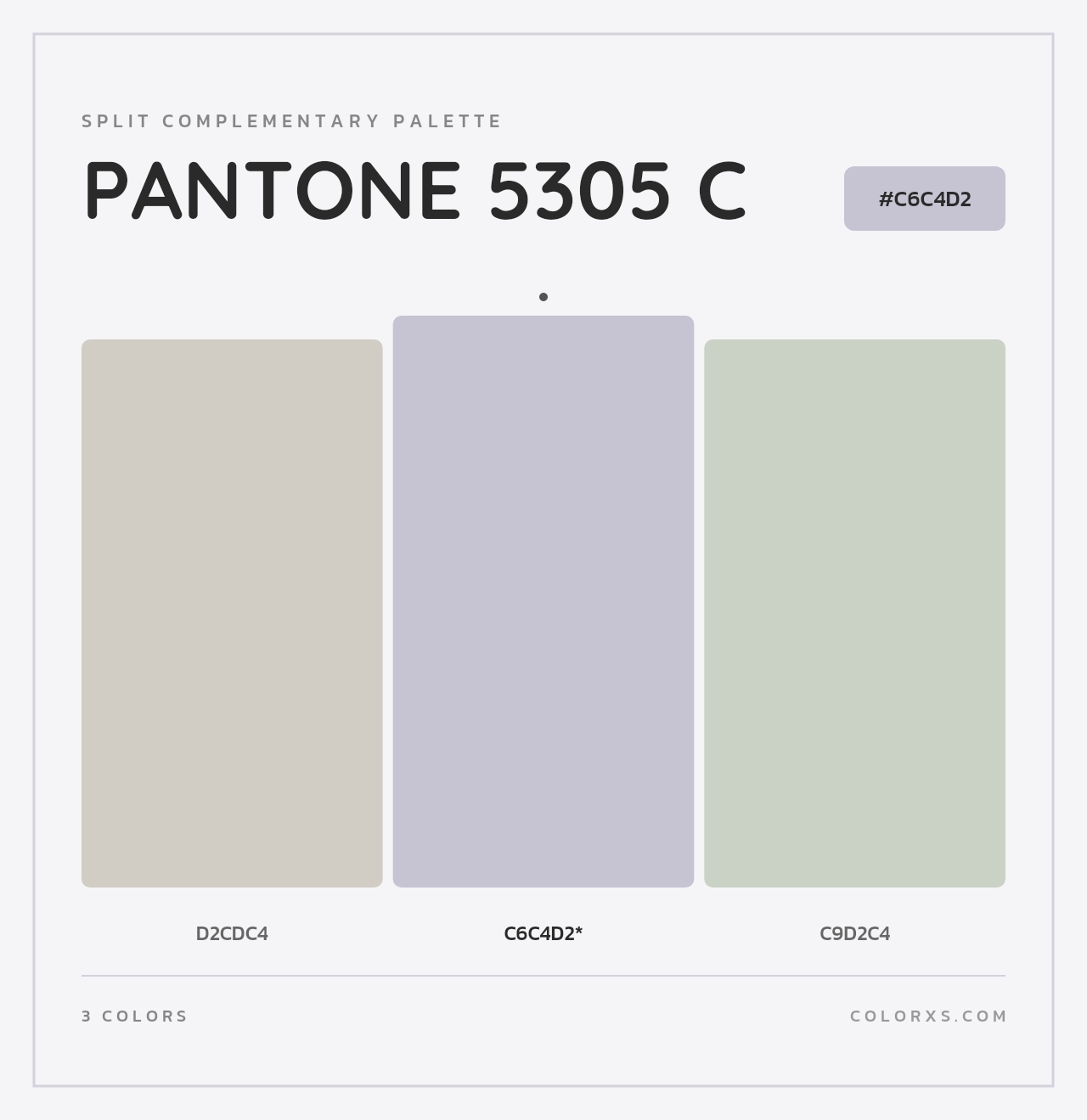 PANTONE 5305 C - Split-Complementary Color Palette