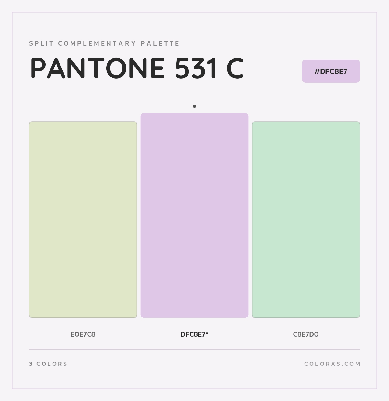 PANTONE 531 C - Split-Complementary Color Palette