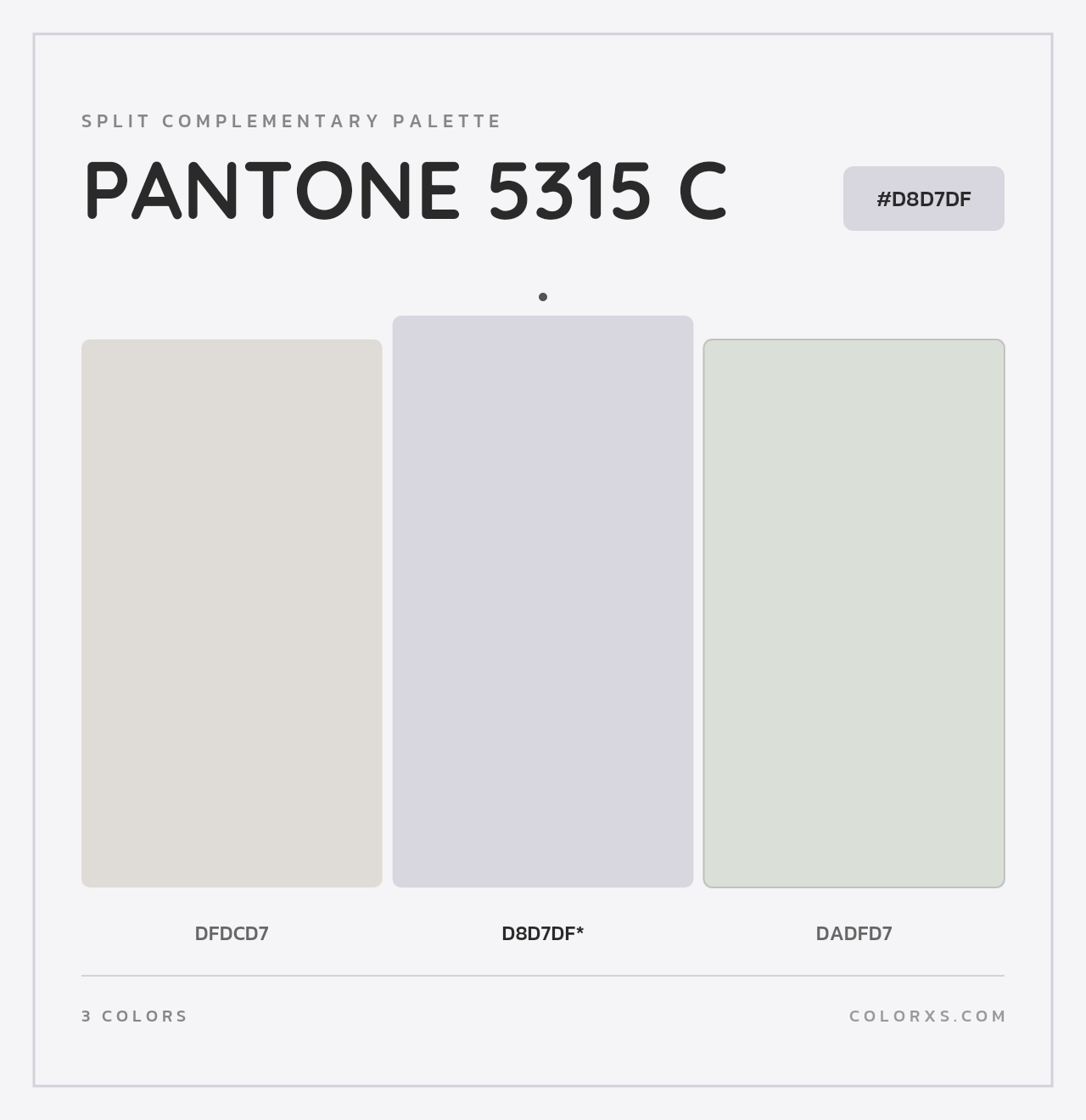 PANTONE 5315 C - Split-Complementary Color Palette