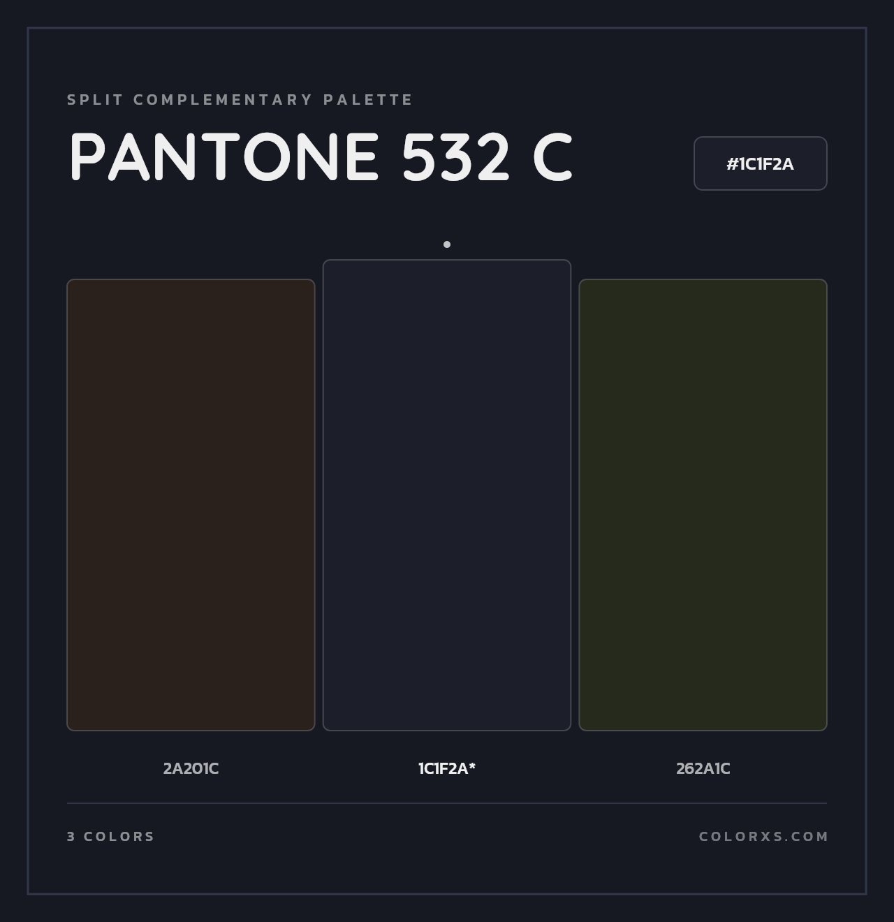 PANTONE 532 C - Split-Complementary Color Palette
