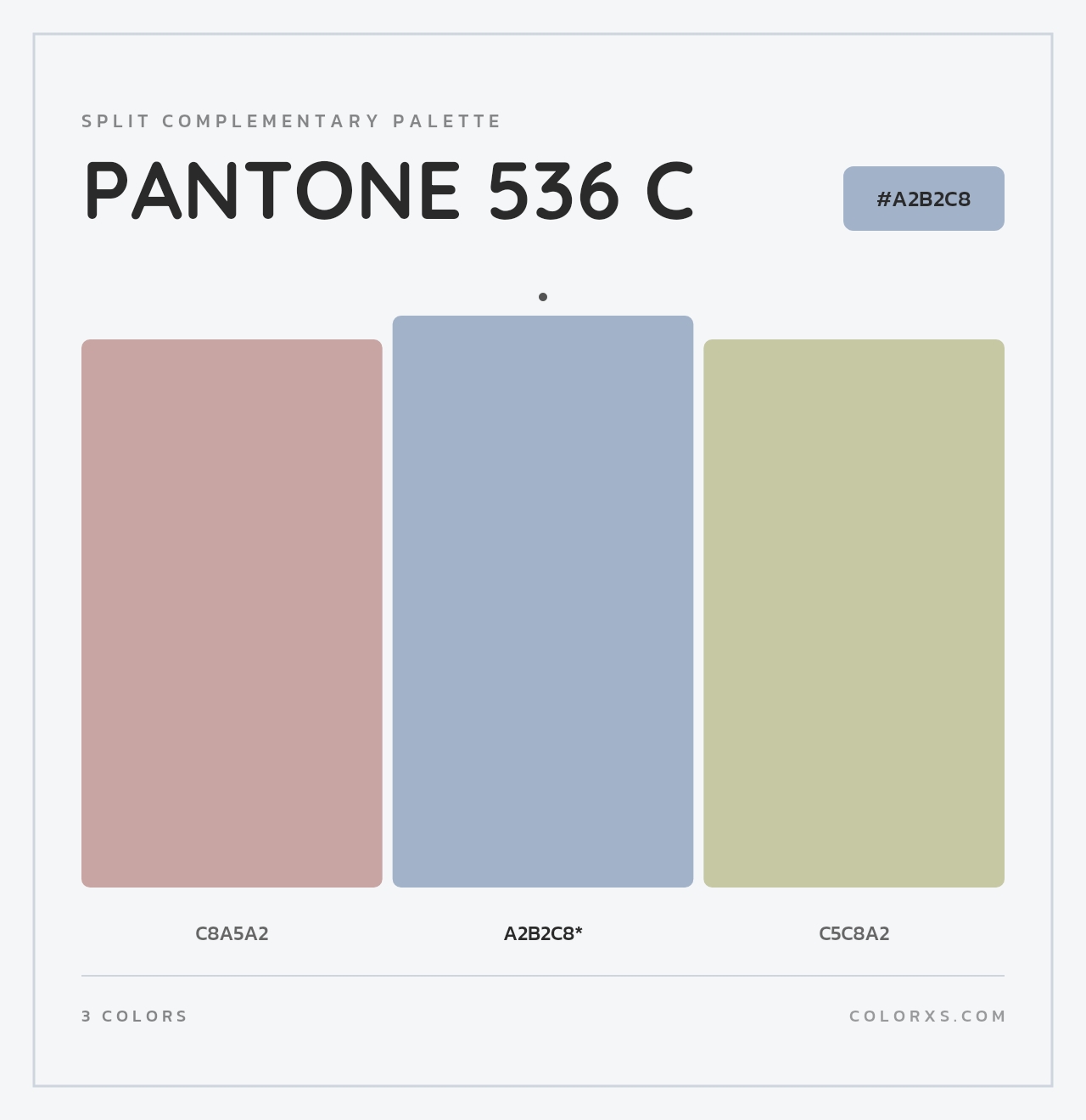 PANTONE 536 C - Split-Complementary Color Palette