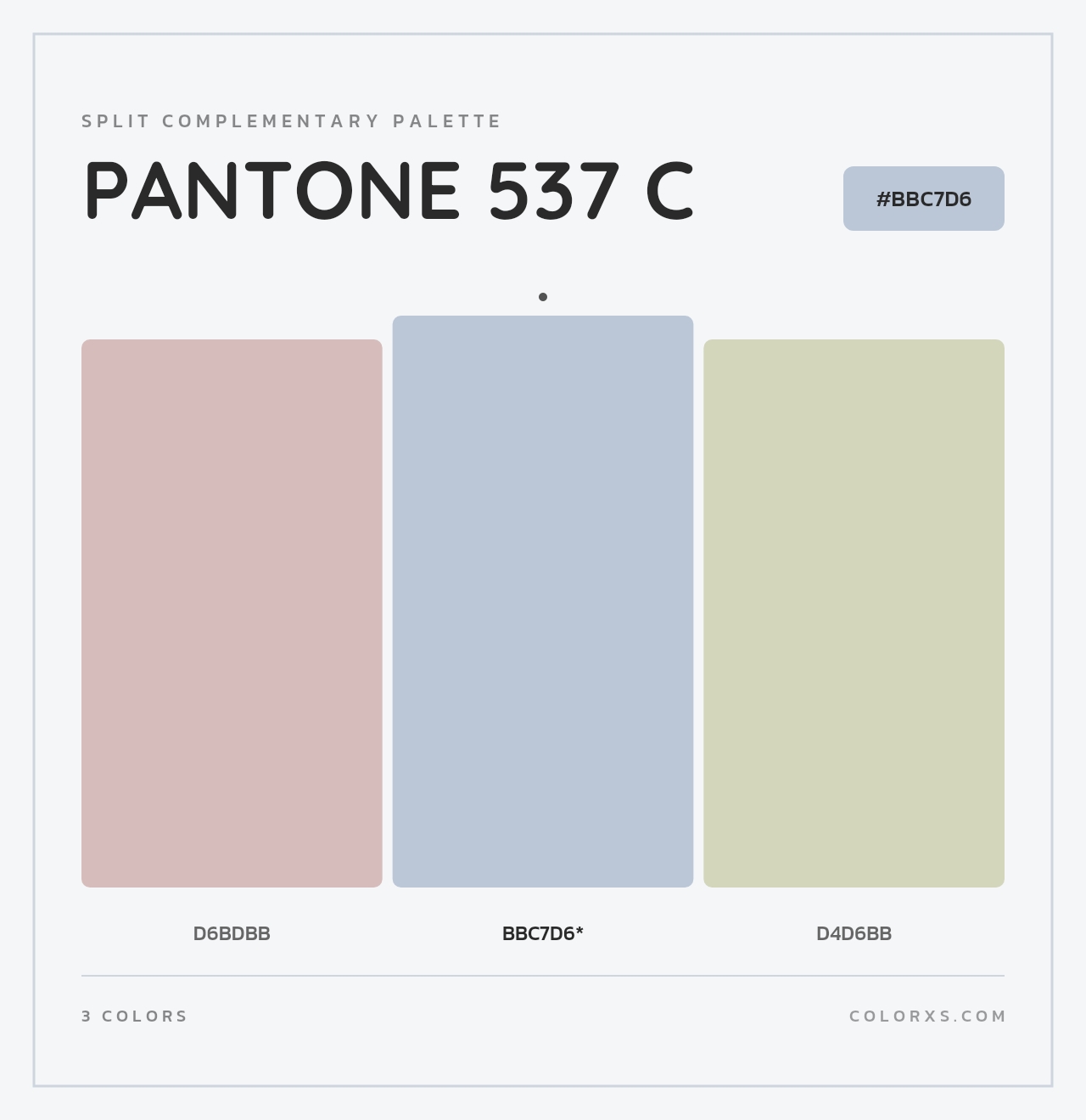 PANTONE 537 C - Split-Complementary Color Palette
