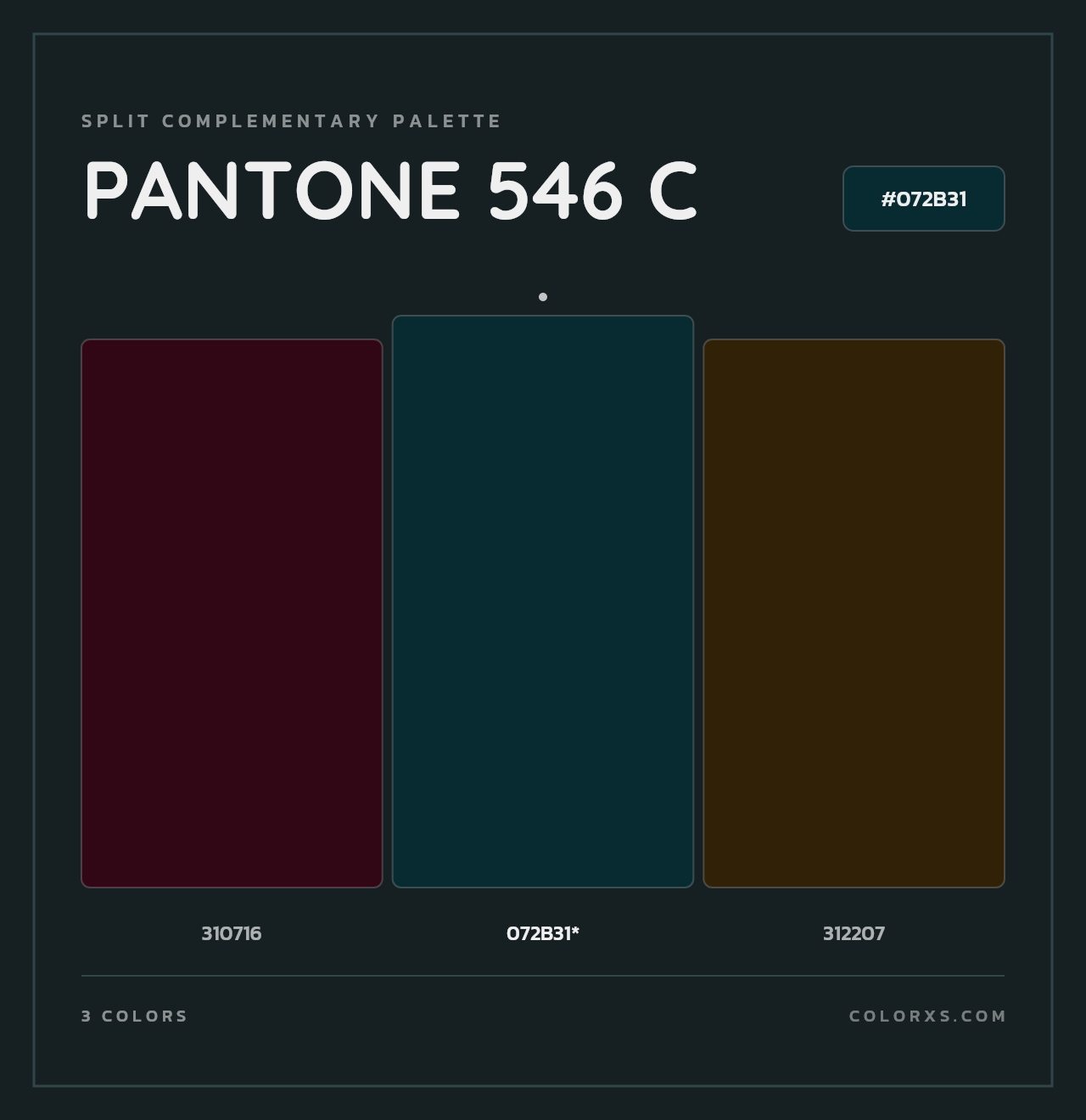 PANTONE 546 C - Split-Complementary Color Palette