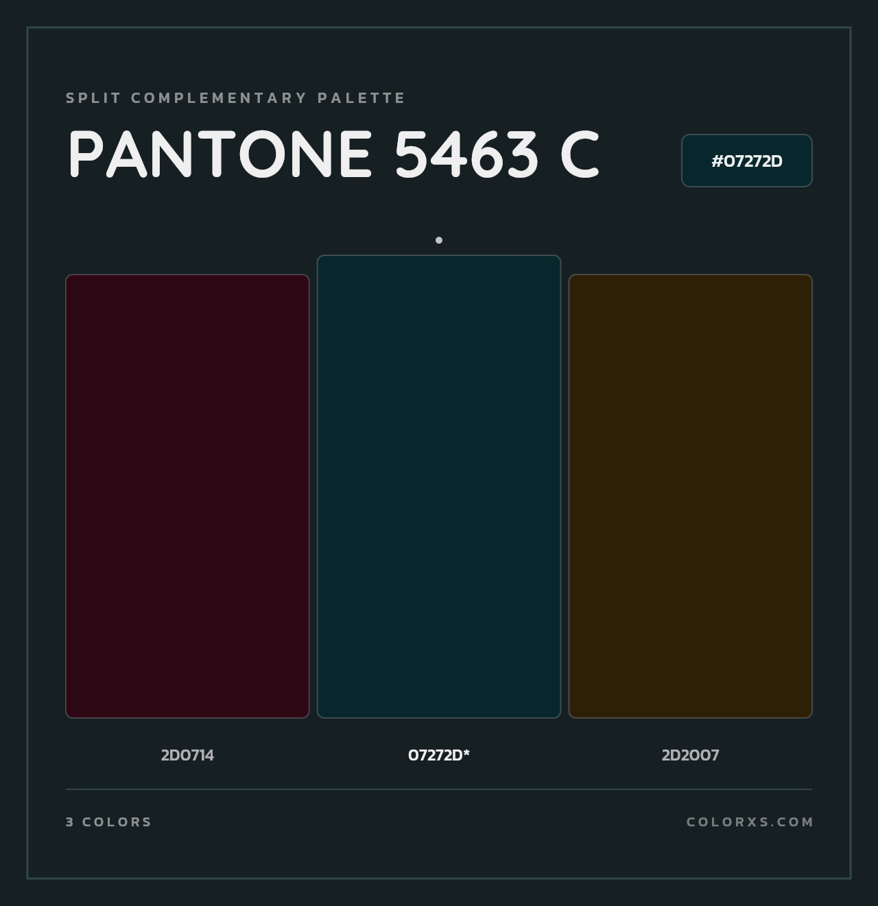 PANTONE 5463 C - Split-Complementary Color Palette