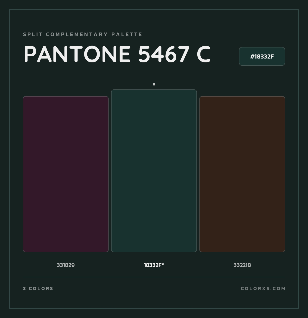 PANTONE 5467 C - Split-Complementary Color Palette