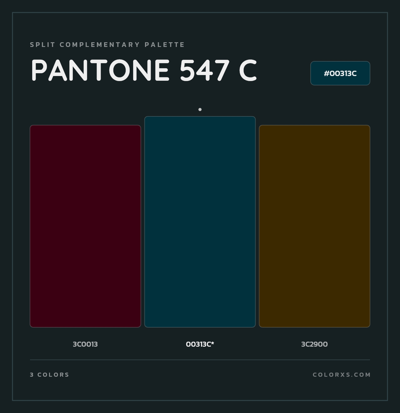 PANTONE 547 C - Split-Complementary Color Palette