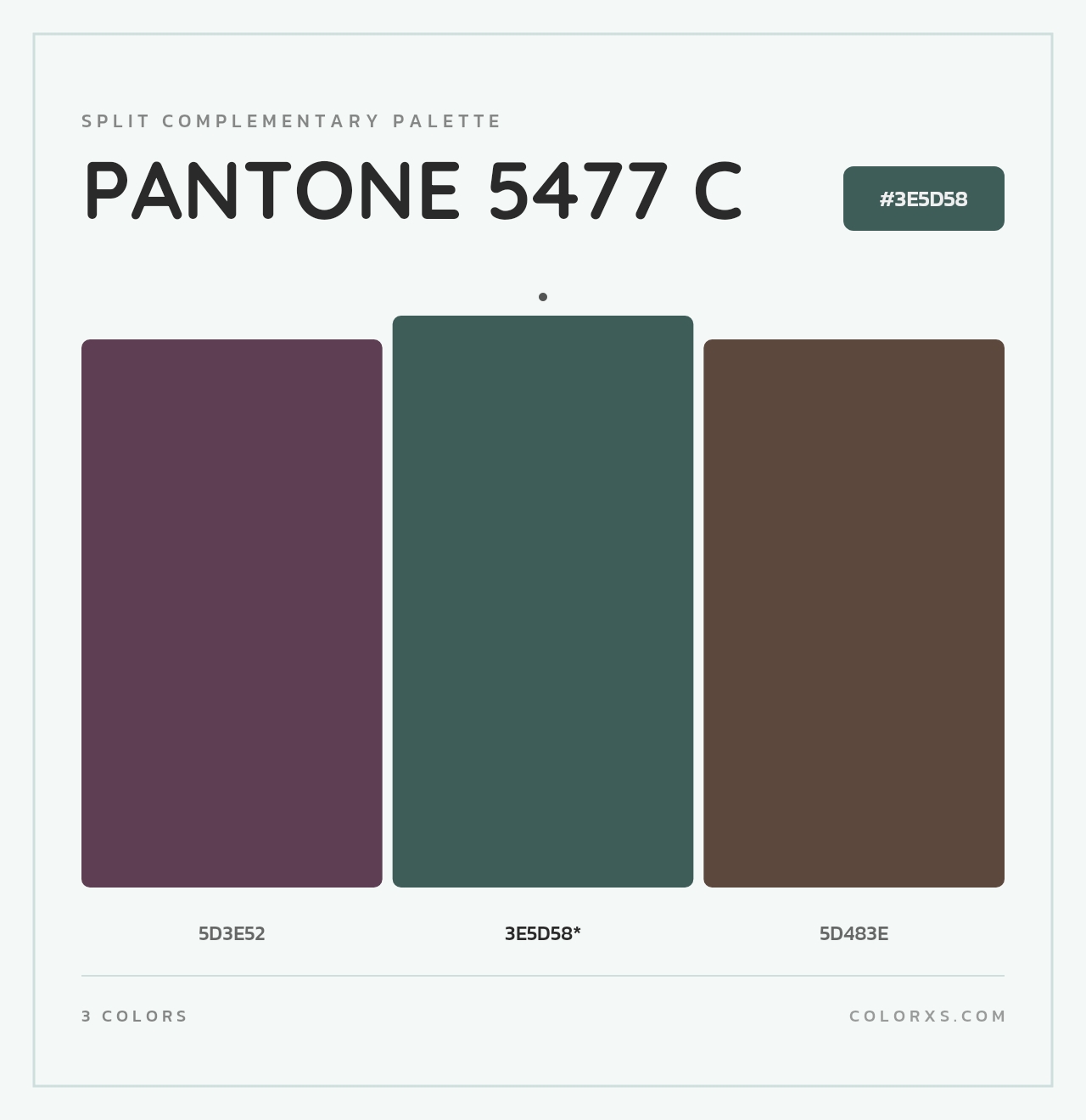PANTONE 5477 C - Split-Complementary Color Palette
