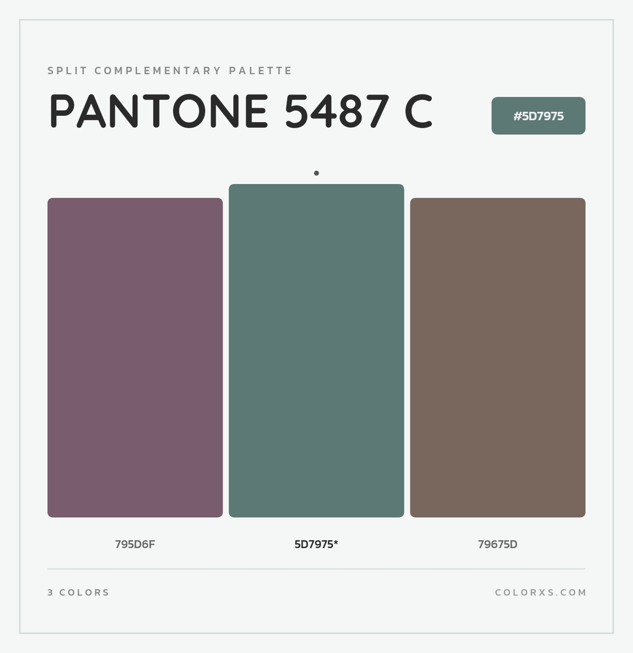 PANTONE 5487 C - Split-Complementary Color Palette