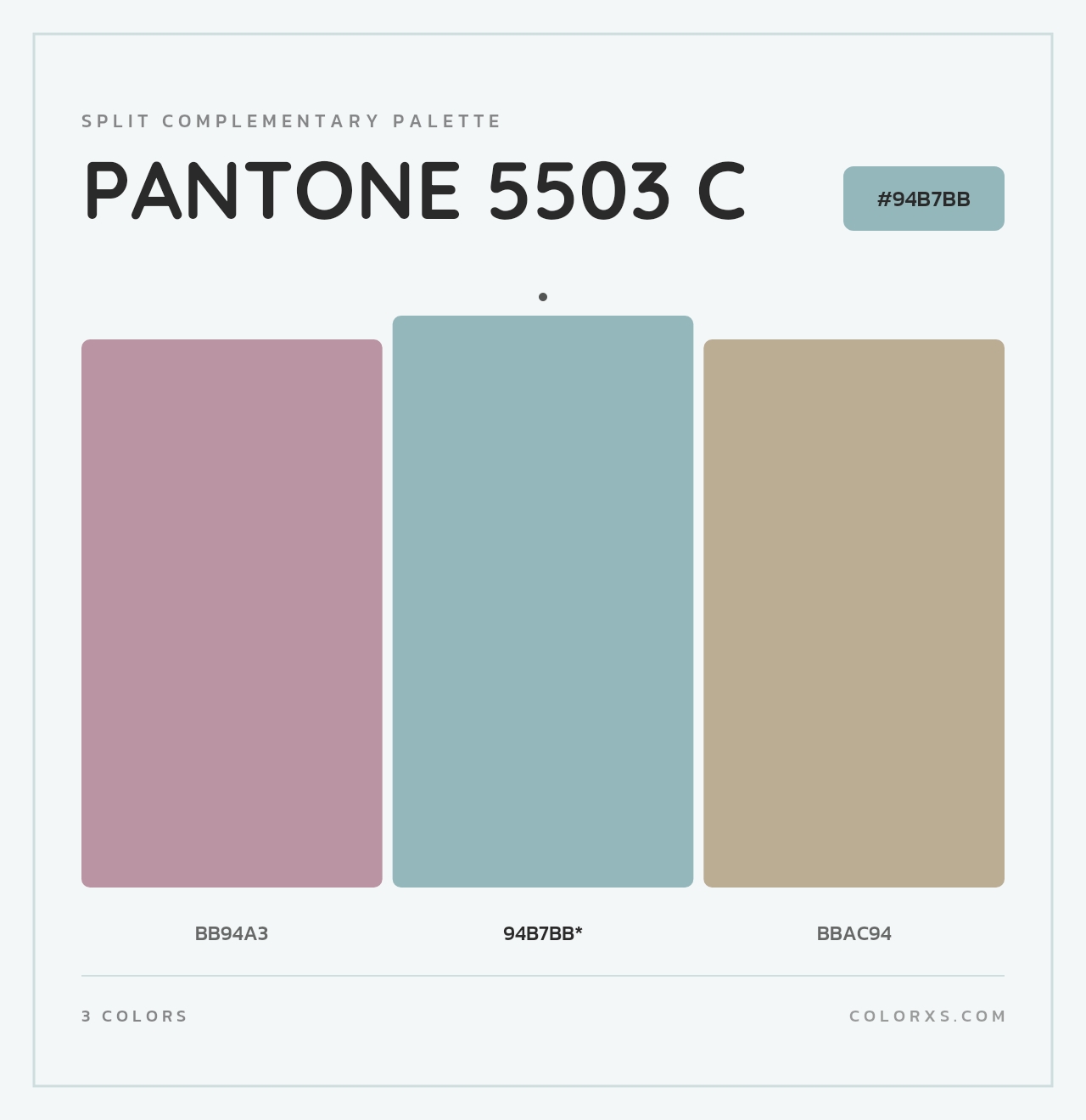 PANTONE 5503 C - Split-Complementary Color Palette